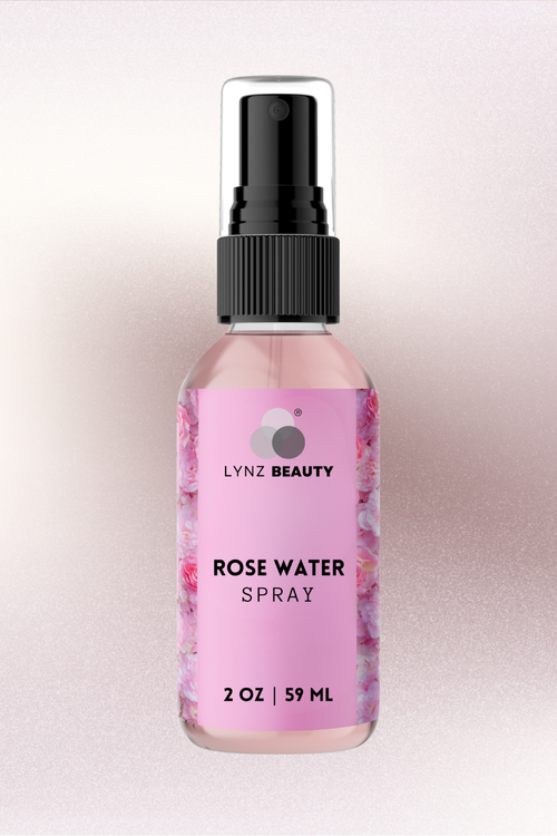 LYNZ Beauty Rose Water Facial Mist Spray bottle – natural toner and setting spray for all skin types