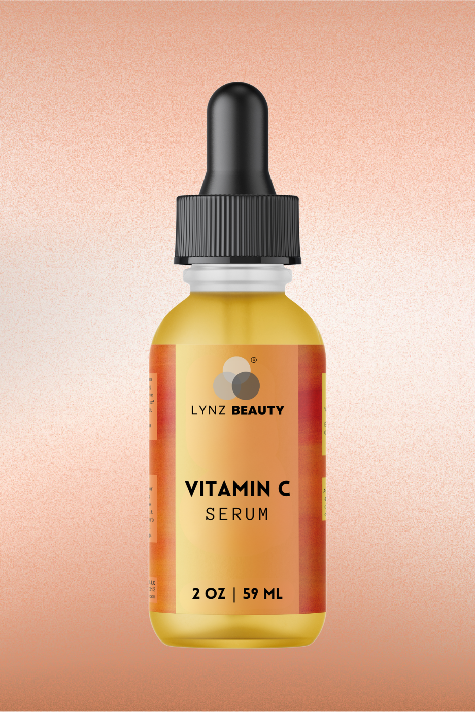 LYNZ Beauty Brightening Vitamin C Face Serum glass dropper bottle – fades dark spots and boosts glow